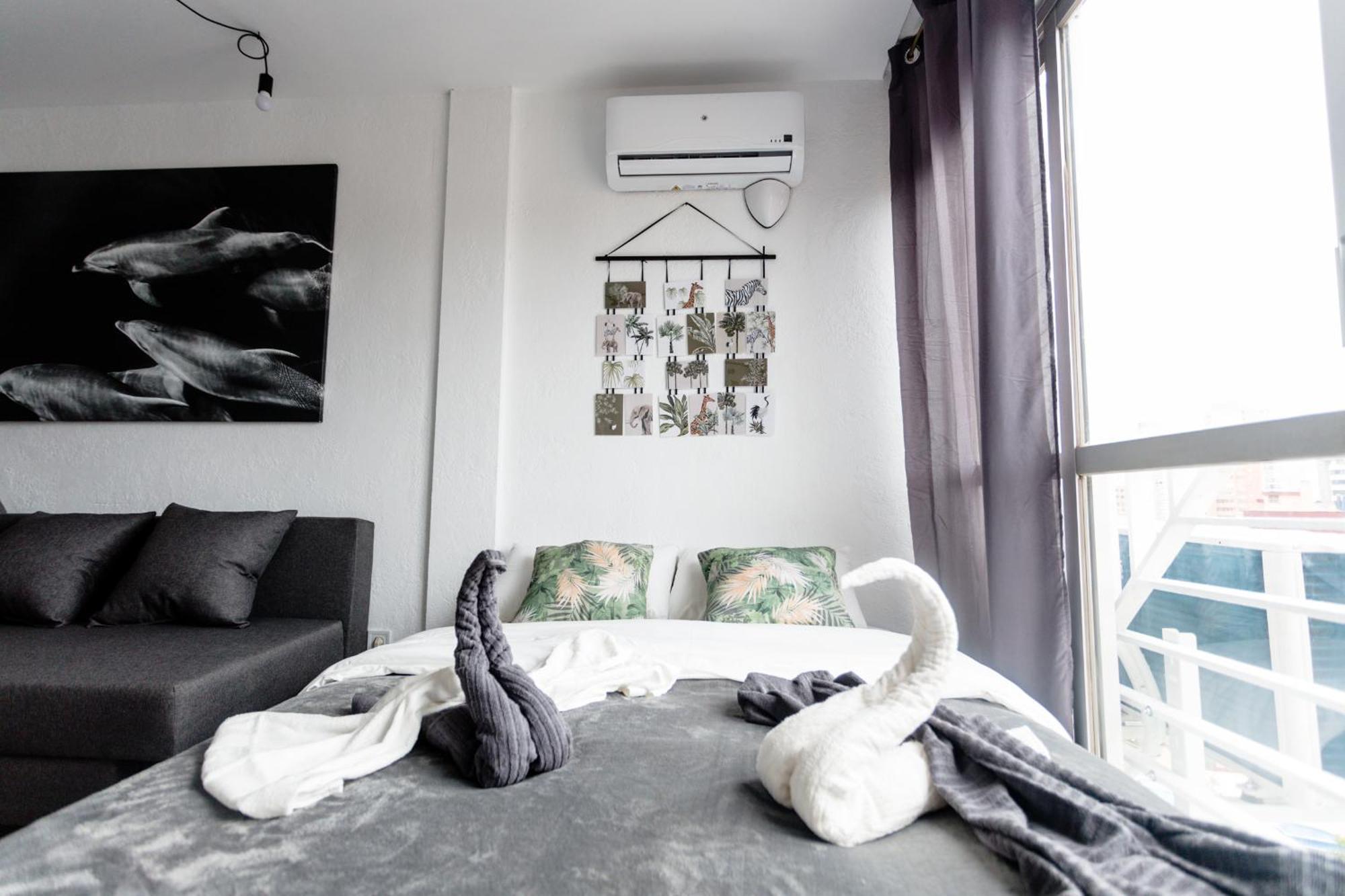 Great Panoramic View Studio Apartment ベニドルム エクステリア 写真
